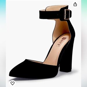 Idifu Black Nubuck High Heel